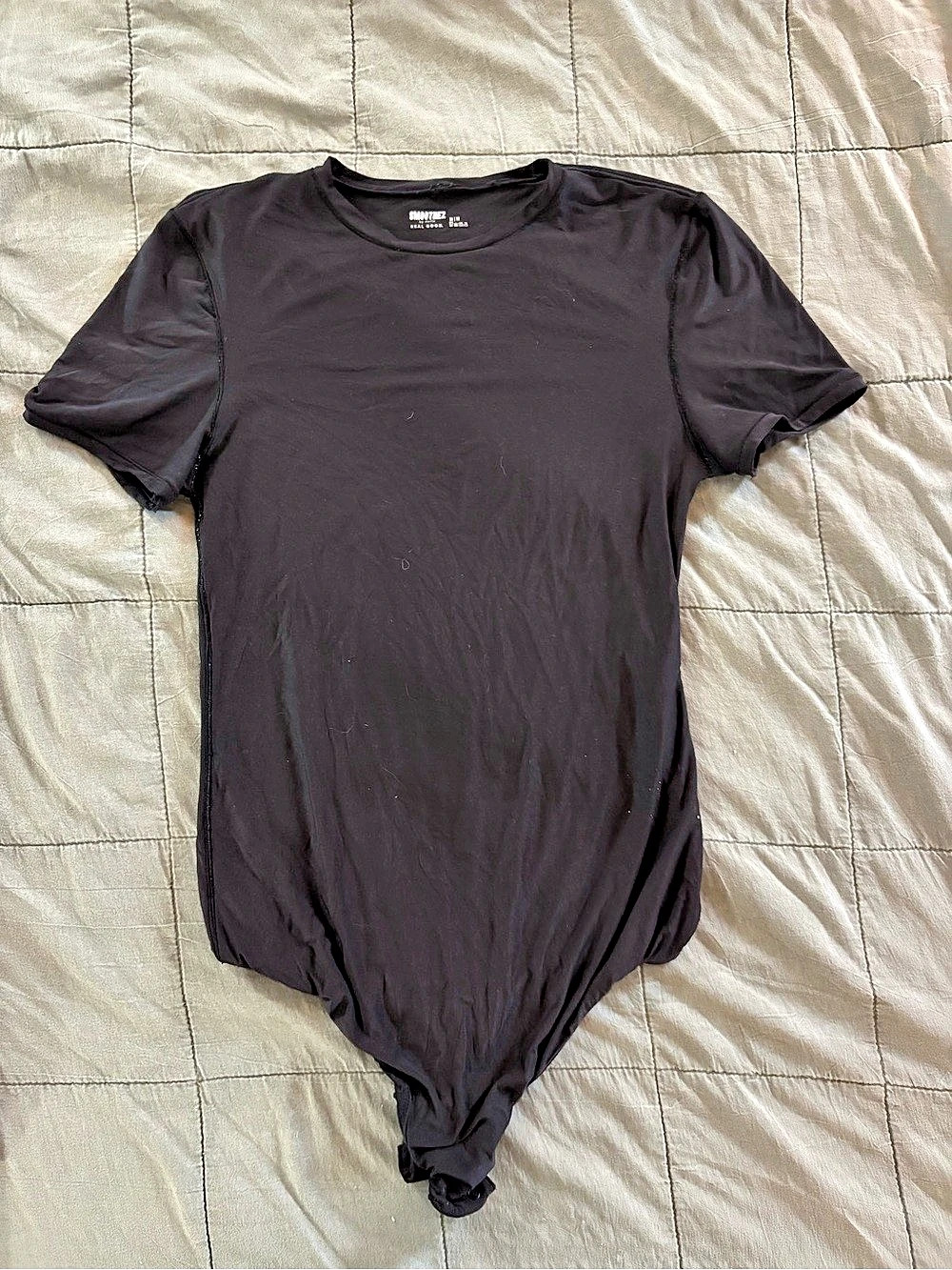 Smoothez by aerie Black Short Sleeve Bodysuit Size Medium